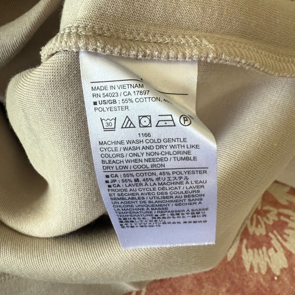 NWT Banana Republic Scuba Split Neck Sweatshirt in Tan SZ M - Picture 7 of 14